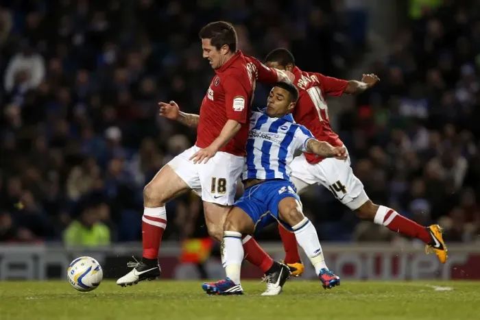 Framed Print : Intensely Pressuring the Opponent: Liam Bridcutt's Determined Performance at Amex Stadium (Brighton & Hove Albion vs Charlton Athletic, April 2013) Framed Print : Intensely Pressuring the Opponent: Liam Bridcutt's Determined Performance at Amex Stadium (Brighton & Hove Albion vs Charlton Athletic, April 2013)