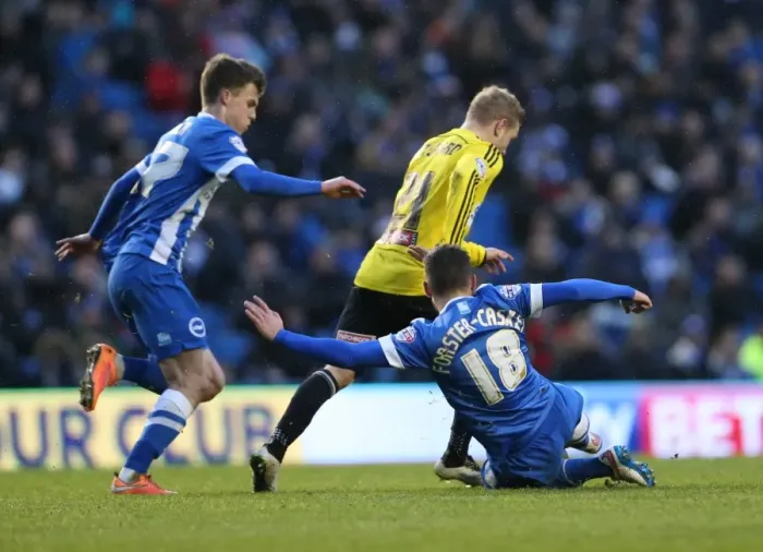 Framed Print : Jake Forster-Caskey in Action: Brighton & Hove Albion vs. Brentford (17Jan15) Framed Print : Jake Forster-Caskey in Action: Brighton & Hove Albion vs. Brentford (17Jan15)
