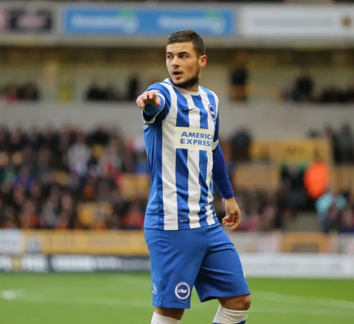Framed Print : Jake Forster-Caskey in Action for Brighton and Hove Albion Against Wolverhampton Wanderers (December 2014)
