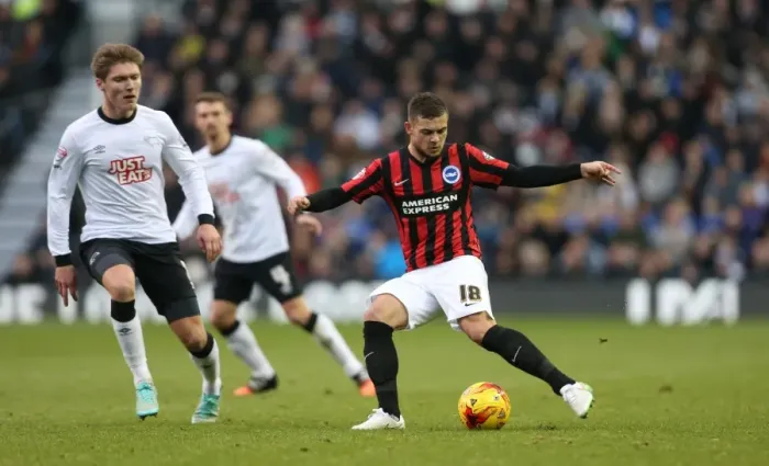 Framed Print : Jake Forster-Caskey in Action: Derby County vs. Brighton & Hove Albion (6th December 2014) Framed Print : Jake Forster-Caskey in Action: Derby County vs. Brighton & Hove Albion (6th December 2014)