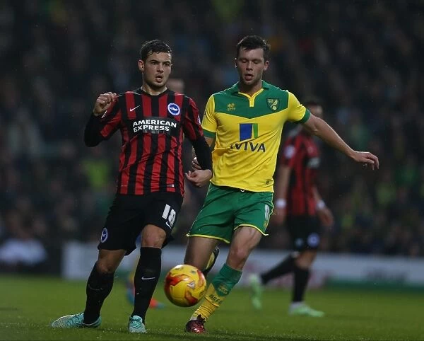Jake Forster-Caskey in Action: Norwich City vs. Brighton & Hove Albion, Carrow Road, 2014