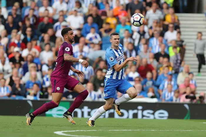 Framed Print : Jamie Murphy vs Kyle Walker Clash: Brighton & Hove Albion vs Manchester City, Premier League (12th August 2017) Framed Print : Jamie Murphy vs Kyle Walker Clash: Brighton & Hove Albion vs Manchester City, Premier League (12th August 2017)
