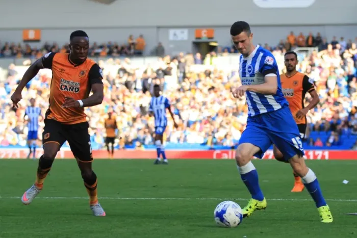 Framed Print : Jamie Murphy's Cross: A Pivotal Moment in the 2015 Brighton and Hove Albion vs. Hull City Championship Match Framed Print : Jamie Murphy's Cross: A Pivotal Moment in the 2015 Brighton and Hove Albion vs. Hull City Championship Match