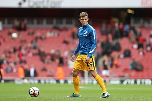 Jayson Molumby in Action: Premier League Showdown between Arsenal and Brighton and Hove Albion (1st October 2017)