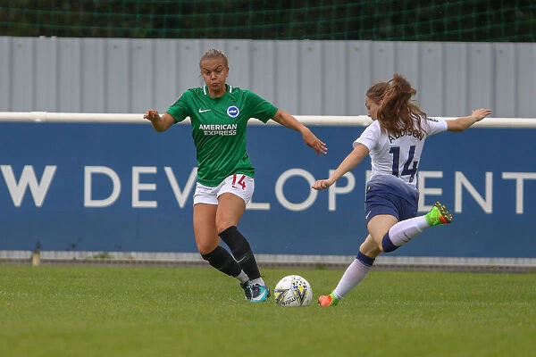 Jenna Legg in Action for Brighton and Hove Albion FC Against Tottenham