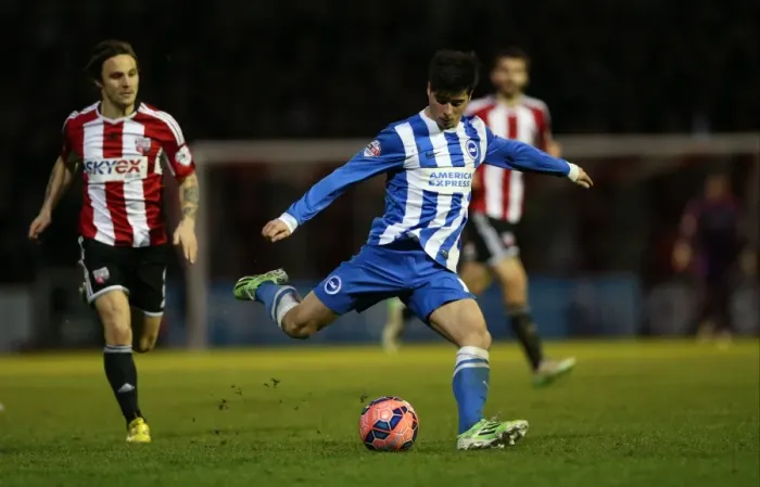 Framed Print : Joao Teixeira in Action: Brentford vs. Brighton and Hove Albion, FA Cup 3rd Round (03JAN15) Framed Print : Joao Teixeira in Action: Brentford vs. Brighton and Hove Albion, FA Cup 3rd Round (03JAN15)