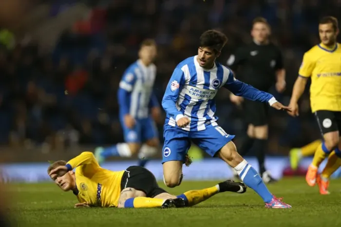 Framed Print : Joao Teixeira in Action: Brighton and Hove Albion vs Wigan Athletic, Sky Bet Championship 2014 Framed Print : Joao Teixeira in Action: Brighton and Hove Albion vs Wigan Athletic, Sky Bet Championship 2014