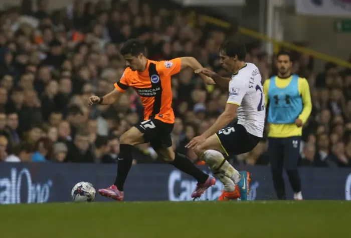 Framed Print : Joao Teixeira in Action: Brighton vs. Tottenham Capital One Cup Clash, October 2014 Framed Print : Joao Teixeira in Action: Brighton vs. Tottenham Capital One Cup Clash, October 2014