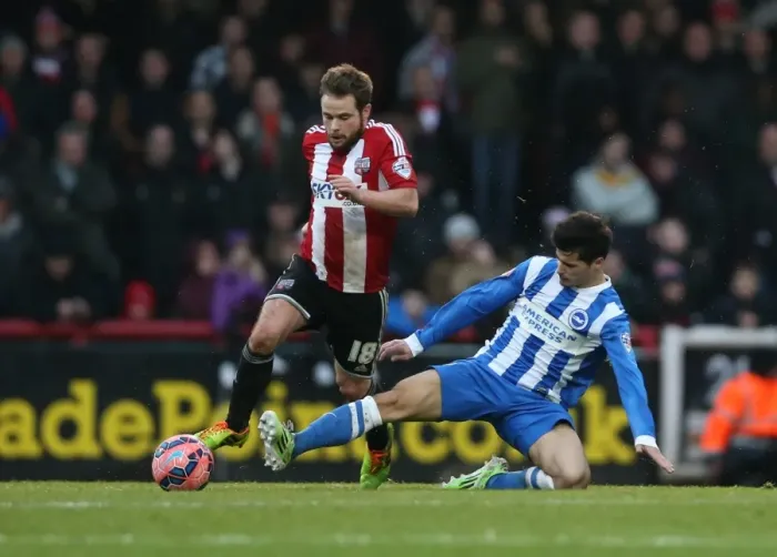 Framed Print : Joao Teixeira in Action: FA Cup 3rd Round Clash between Brentford and Brighton & Hove Albion (3 Jan 2015) Framed Print : Joao Teixeira in Action: FA Cup 3rd Round Clash between Brentford and Brighton & Hove Albion (3 Jan 2015)