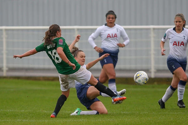 Jodie Brett in Action for Brighton & Hove Albion Against Tottenham