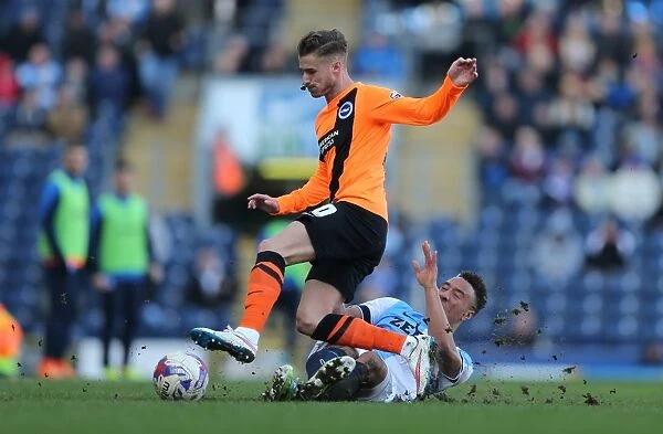 Joe Bennett in Action: Blackburn Rovers vs. Brighton and Hove Albion, Sky Bet Championship, Ewood Park, 21st March 2015