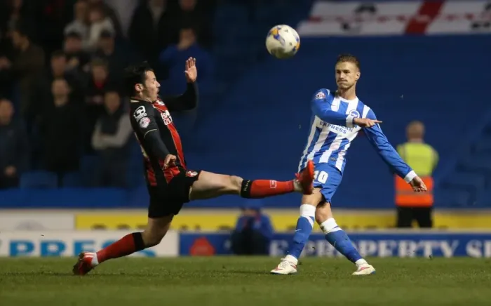 Framed Print : Joe Bennett in Action: Brighton and Hove Albion vs AFC Bournemouth (April 10, 2015) Framed Print : Joe Bennett in Action: Brighton and Hove Albion vs AFC Bournemouth (April 10, 2015)