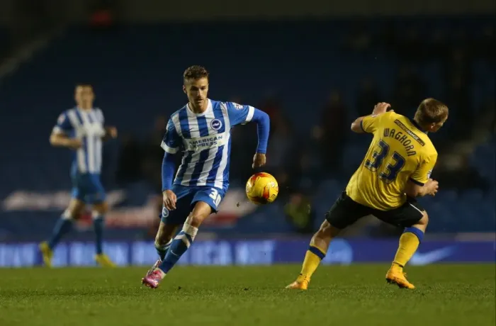 Framed Print : Joe Bennett in Action: Brighton & Hove Albion vs Wigan Athletic, Sky Bet Championship (4 November 2014) Framed Print : Joe Bennett in Action: Brighton & Hove Albion vs Wigan Athletic, Sky Bet Championship (4 November 2014)