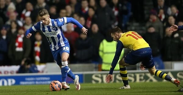 Joe Bennett in Action: FA Cup Fourth Round Clash between Brighton & Hove Albion and Arsenal (2015)
