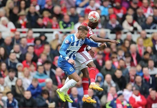 Joe Bennett in Action: Middlesbrough vs. Brighton and Hove Albion at Riverside Stadium (02MAY15)