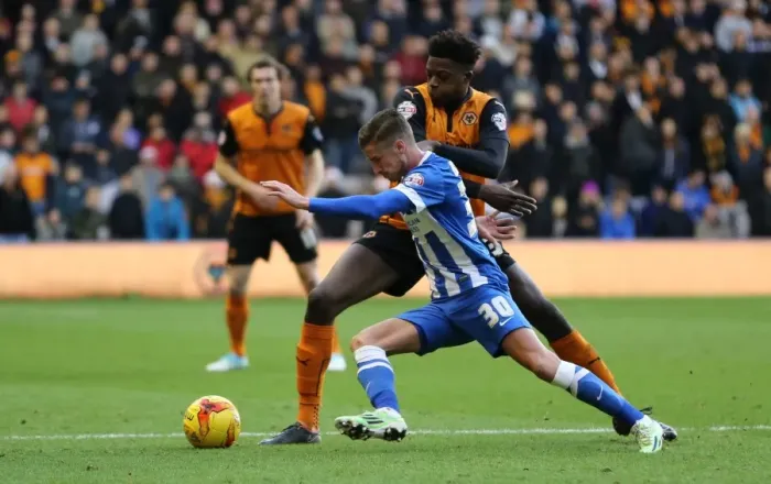 Framed Print : Joe Bennett Faces Off in Championship Clash: Brighton & Hove Albion vs. Wolverhampton Wanderers (20DEC14) Framed Print : Joe Bennett Faces Off in Championship Clash: Brighton & Hove Albion vs. Wolverhampton Wanderers (20DEC14)