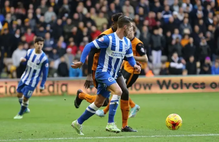 Framed Print : Joe Bennett Faces Off in Intense Championship Clash: Wolverhampton Wanderers vs Brighton and Hove Albion (20DEC14) Framed Print : Joe Bennett Faces Off in Intense Championship Clash: Wolverhampton Wanderers vs Brighton and Hove Albion (20DEC14)