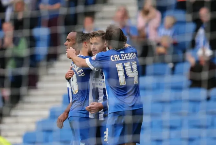Framed Print : Joe Bennett Scores: Brighton and Hove Albion vs. Rotherham United at American Express Community Stadium, October 2014 Framed Print : Joe Bennett Scores: Brighton and Hove Albion vs. Rotherham United at American Express Community Stadium, October 2014