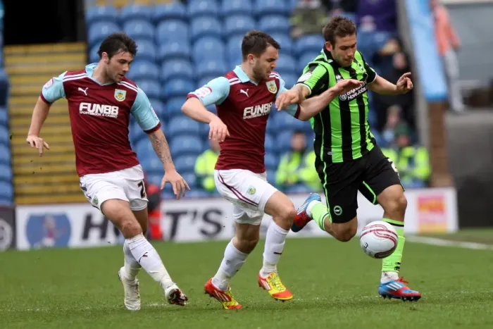 Framed Print : Joe Mattock in Action: Burnley vs. Brighton & Hove Albion, Npower Championship, Turf Moor, 6th April 2012 Framed Print : Joe Mattock in Action: Burnley vs. Brighton & Hove Albion, Npower Championship, Turf Moor, 6th April 2012
