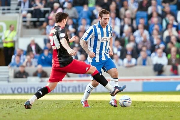 Joe Mattock's Intense Concentration: Brighton & Hove Albion vs Portsmouth, NPower Championship (March 10, 2012)