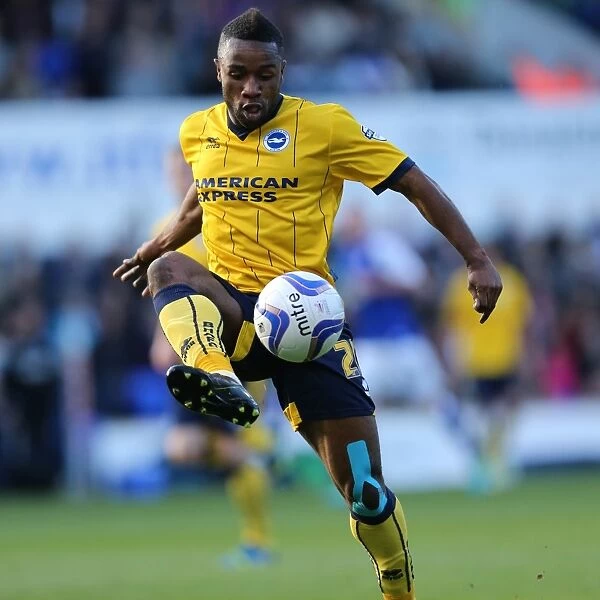 Kazenga LuaLua in action during Ipswich Town v Brighton & Hove Albion