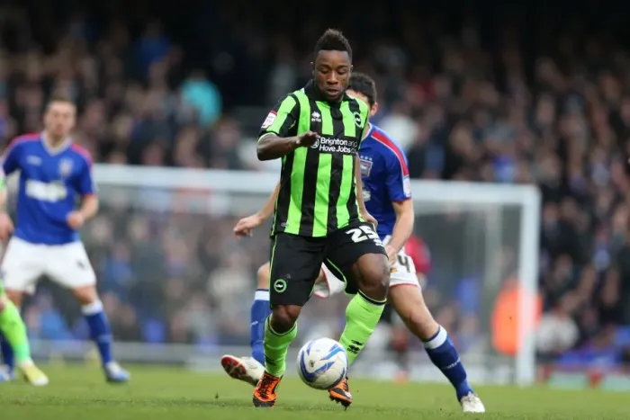 Framed Print : Kazenga LuaLua in Action: Brighton & Hove Albion vs Ipswich Town, Npower Championship, January 1, 2013 Framed Print : Kazenga LuaLua in Action: Brighton & Hove Albion vs Ipswich Town, Npower Championship, January 1, 2013