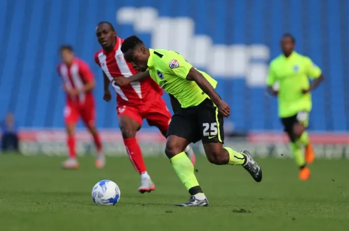 Framed Print : Kazenga LuaLua in Action: Brighton & Hove Albion vs Sevilla FC Pre-Season Friendly (2015) Framed Print : Kazenga LuaLua in Action: Brighton & Hove Albion vs Sevilla FC Pre-Season Friendly (2015)
