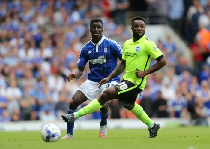 Framed Print : Kazenga LuaLua in Action: Ipswich Town vs. Brighton and Hove Albion, Sky Bet Championship (28.08.2015) Framed Print : Kazenga LuaLua in Action: Ipswich Town vs. Brighton and Hove Albion, Sky Bet Championship (28.08.2015)