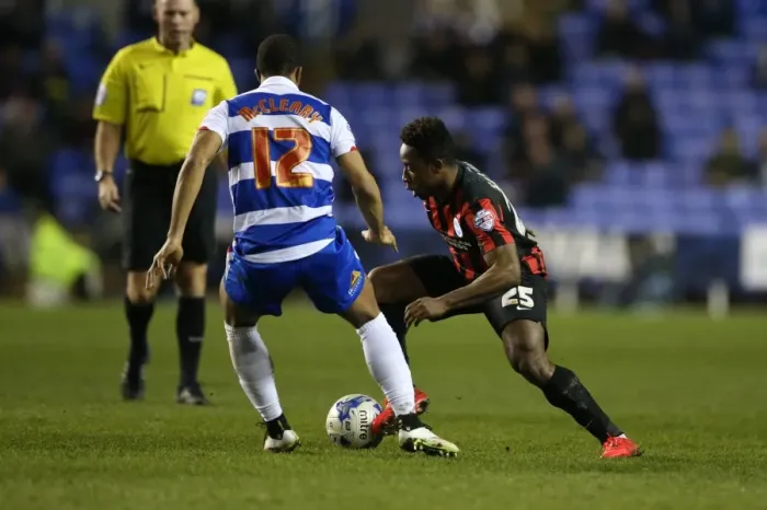 Framed Print : Kazenga LuaLua in Action: Reading vs. Brighton & Hove Albion, Championship Clash (10MAR15) Framed Print : Kazenga LuaLua in Action: Reading vs. Brighton & Hove Albion, Championship Clash (10MAR15)