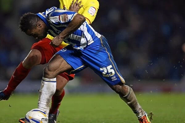 Kazenga LuaLua Charges Forward in Intense Brighton & Hove Albion vs Watford Championship Clash (December 2012)