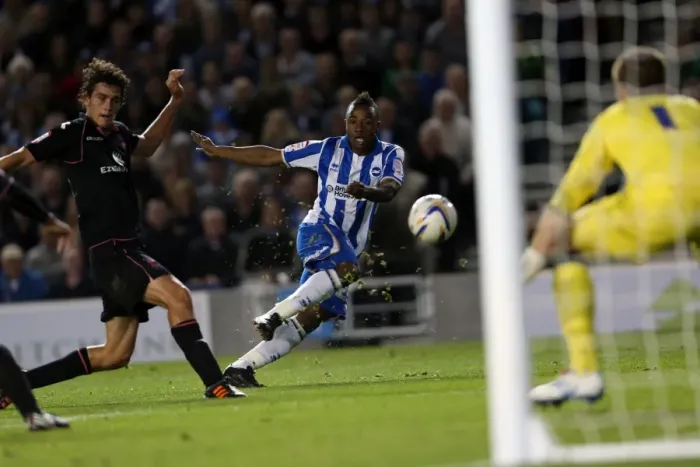 Framed Print : Kazenga LuaLua: Electric Performances at Amex Stadium - Brighton & Hove Albion vs Birmingham City, Npower Championship (September 29, 2012) Framed Print : Kazenga LuaLua: Electric Performances at Amex Stadium - Brighton & Hove Albion vs Birmingham City, Npower Championship (September 29, 2012)