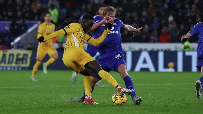 Framed Print : Leicester City v Brighton and Hove Albion Premier League 08DEC24 Framed Print : Leicester City v Brighton and Hove Albion Premier League 08DEC24