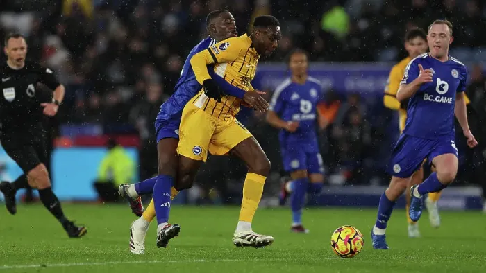 Framed Print : Leicester City v Brighton and Hove Albion Premier League 08DEC24 Framed Print : Leicester City v Brighton and Hove Albion Premier League 08DEC24