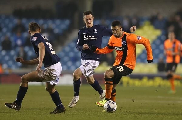 Leon Best in Action: Millwall vs. Brighton and Hove Albion, Sky Bet Championship 2015