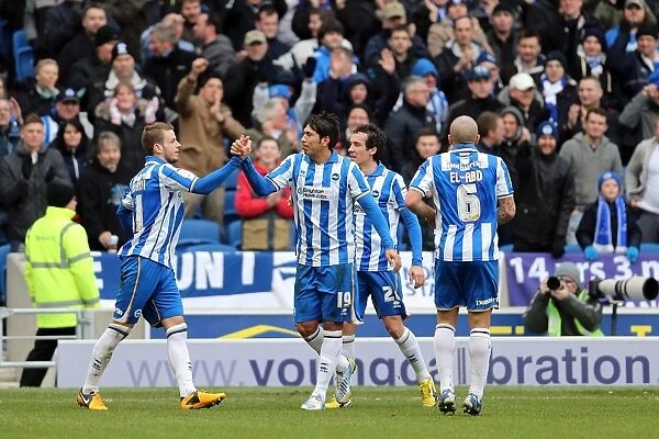 Leonardo Ulloa's First Goal for Brighton & Hove Albion vs. Huddersfield Town (March 2013)