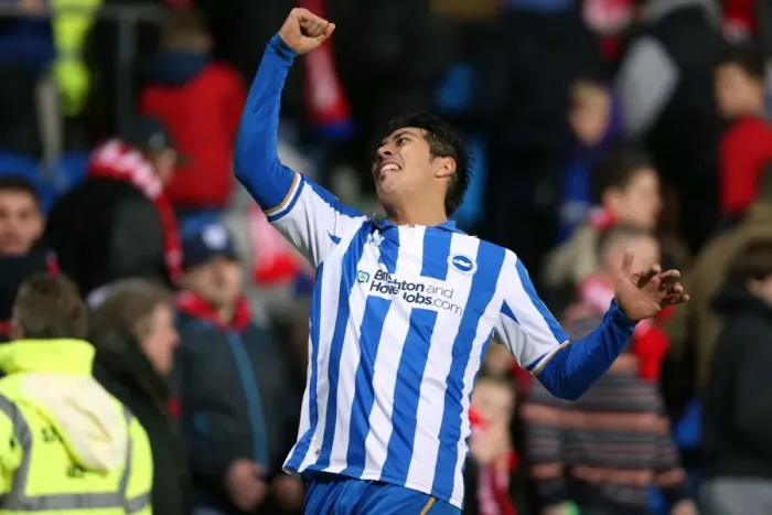 Framed Print : Leonardo Ulloa's Late Goal Secures 2-0 Victory for Brighton & Hove Albion over Cardiff City (February 19, 2013) Framed Print : Leonardo Ulloa's Late Goal Secures 2-0 Victory for Brighton & Hove Albion over Cardiff City (February 19, 2013)