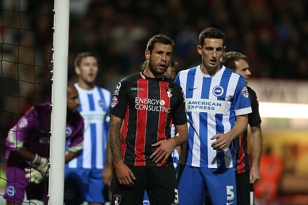 Lewis Dunk in Action at American Express Community Stadium: Brighton and Hove Albion vs. Bournemouth, SkyBet Championship 2014