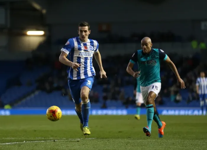 Framed Print : Lewis Dunk: In Action Against Blackburn Rovers, Brighton and Hove Albion (Nov 2014) Framed Print : Lewis Dunk: In Action Against Blackburn Rovers, Brighton and Hove Albion (Nov 2014)
