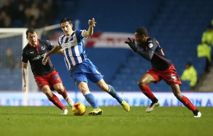 Framed Print : Lewis Dunk in Action: Brighton & Hove Albion vs. Reading (26DEC14) Framed Print : Lewis Dunk in Action: Brighton & Hove Albion vs. Reading (26DEC14)