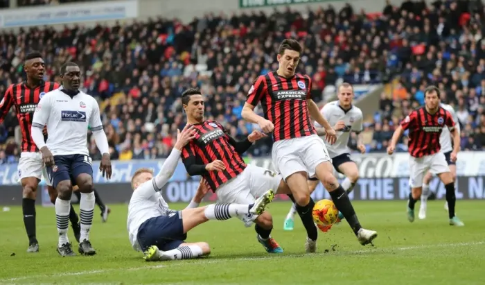 Framed Print : Lewis Dunk in Action: Brighton and Hove Albion vs. Bolton Wanderers (February 2015) Framed Print : Lewis Dunk in Action: Brighton and Hove Albion vs. Bolton Wanderers (February 2015)