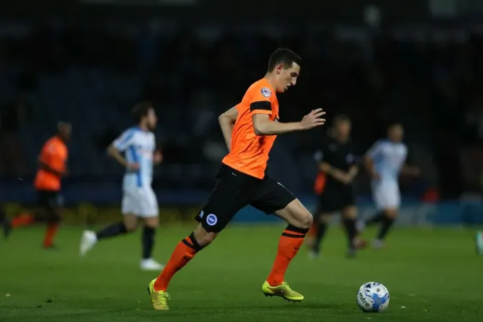 Framed Print : Lewis Dunk in Action: Huddersfield vs. Brighton & Hove Albion, 2014 Framed Print : Lewis Dunk in Action: Huddersfield vs. Brighton & Hove Albion, 2014