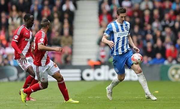 Lewis Dunk in Action: Middlesbrough vs. Brighton & Hove Albion at Riverside Stadium (02MAY15)