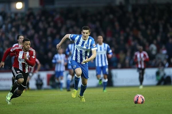 Lewis Dunk in FA Cup Action: Brentford vs. Brighton and Hove Albion (03JAN15)
