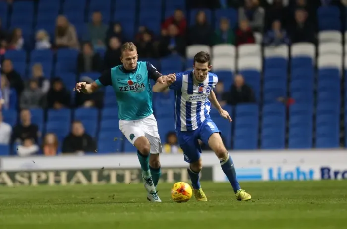 Framed Print : Lewis Dunk Focuses in Brighton and Hove Albion's Championship Clash vs. Wigan Athletic (Nov 2014) Framed Print : Lewis Dunk Focuses in Brighton and Hove Albion's Championship Clash vs. Wigan Athletic (Nov 2014)