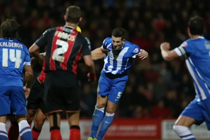 Framed Print : Lewis Dunk Goes for Glory: Brighton and Hove Albion vs Bournemouth, SkyBet Championship 2014 Framed Print : Lewis Dunk Goes for Glory: Brighton and Hove Albion vs Bournemouth, SkyBet Championship 2014