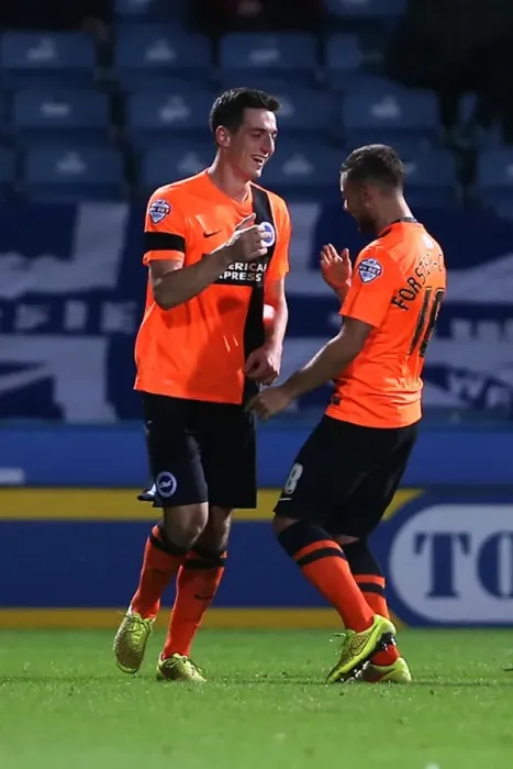 Framed Print : Lewis Dunk Scores: Huddersfield vs. Brighton & Hove Albion, October 2014 Framed Print : Lewis Dunk Scores: Huddersfield vs. Brighton & Hove Albion, October 2014