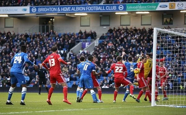 Lewis Dunk Scores the Winning Goal for Brighton and Hove Albion against Nottingham Forest (2015)