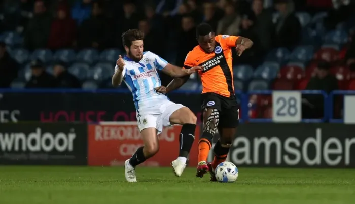 Framed Print : LuaLua in Action: Huddersfield vs. Brighton & Hove Albion, 2014 Framed Print : LuaLua in Action: Huddersfield vs. Brighton & Hove Albion, 2014