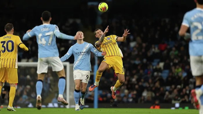 Framed Print : Manchester City v Brighton and Hove Albion Premier League 04JAN26 Framed Print : Manchester City v Brighton and Hove Albion Premier League 04JAN26