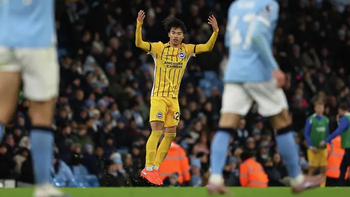 Framed Print : Manchester City v Brighton and Hove Albion Premier League 04JAN26 Framed Print : Manchester City v Brighton and Hove Albion Premier League 04JAN26